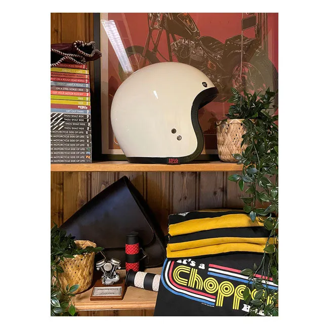 13 1/2 SKULL BUCKET HELMET VINTAGE WHITE