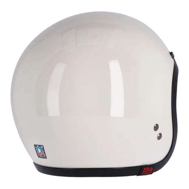 13 1/2 SKULL BUCKET HELMET VINTAGE WHITE