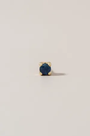 14K Mini Blue Sapphire Stud