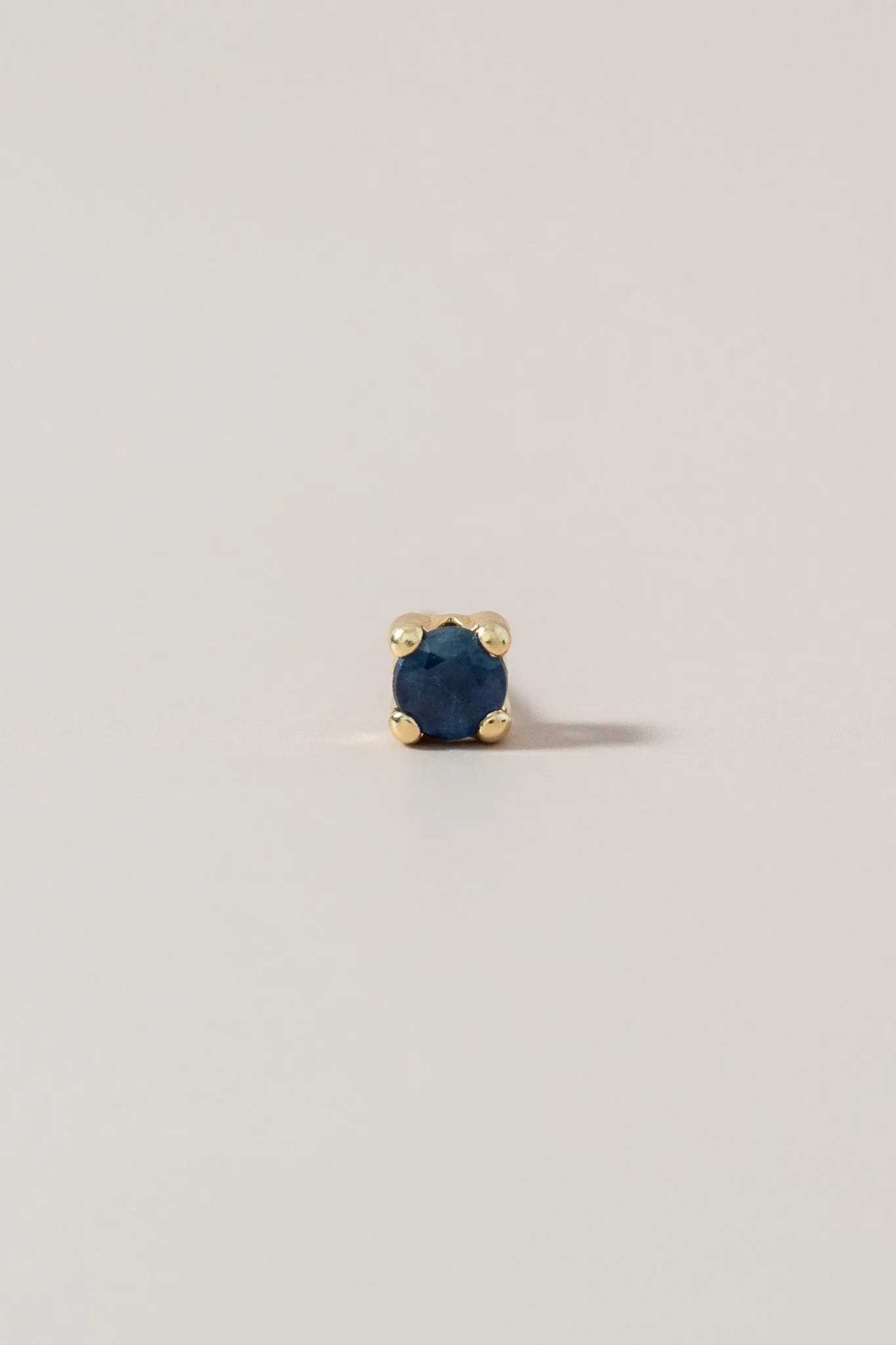 14K Mini Blue Sapphire Stud