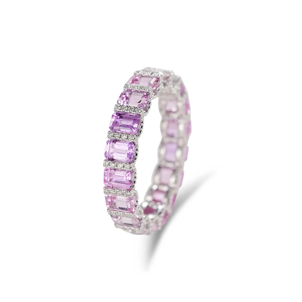 18K Gold Full Circle Baguette Ring