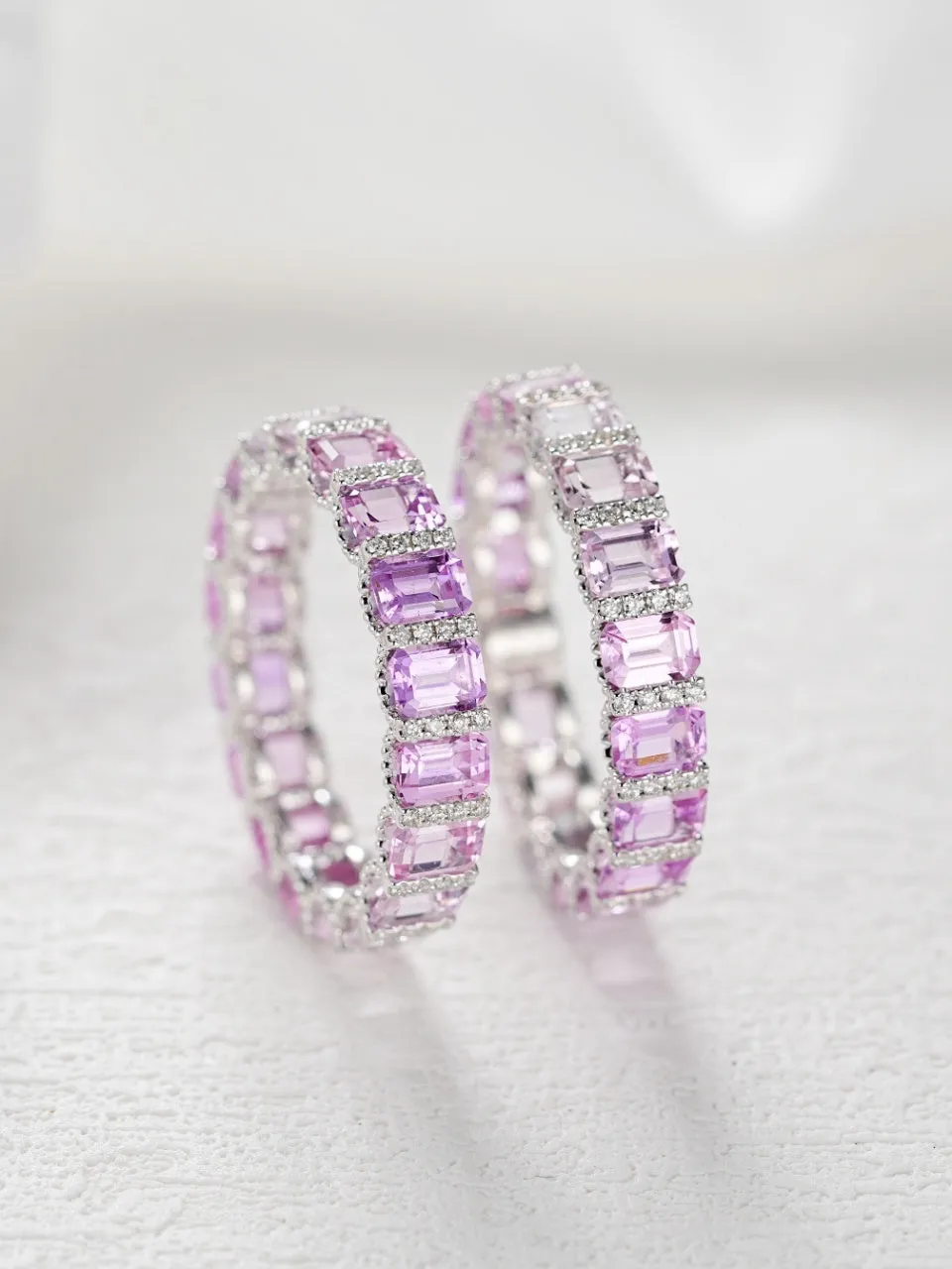 18K Gold Full Circle Baguette Ring