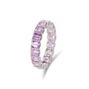 18K Gold Full Circle Baguette Ring