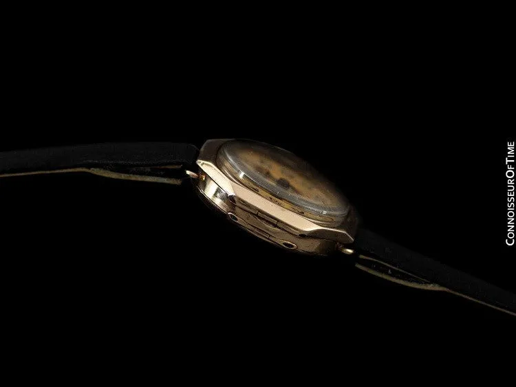 1920's Rolex Ladies Vintage Art Deco Telephone Dial Watch - 9K Gold