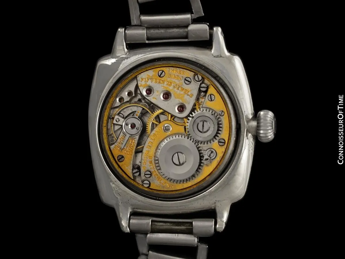1927 Rolex Rare Very Early Oyster Vintage Mens Chromium Watch - One of the Earliest Oysters Made