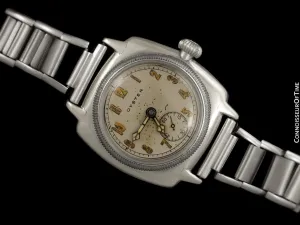 1927 Rolex Rare Very Early Oyster Vintage Mens Chromium Watch - One of the Earliest Oysters Made