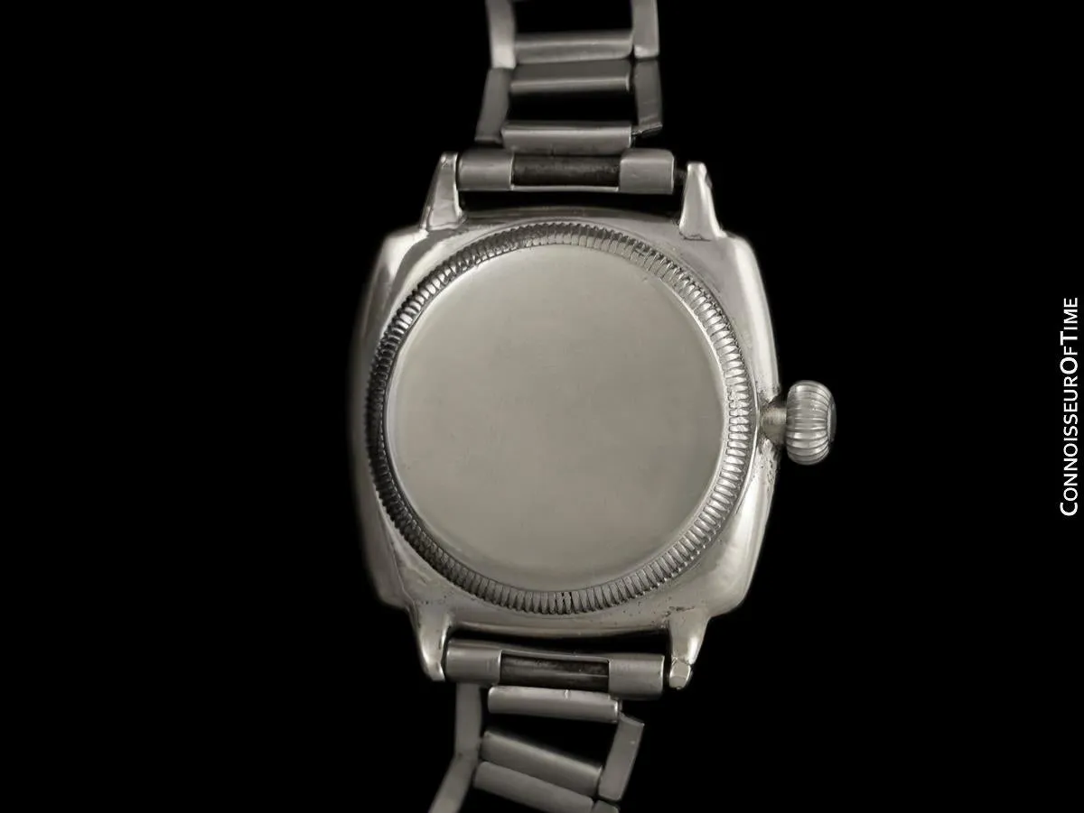 1927 Rolex Rare Very Early Oyster Vintage Mens Chromium Watch - One of the Earliest Oysters Made