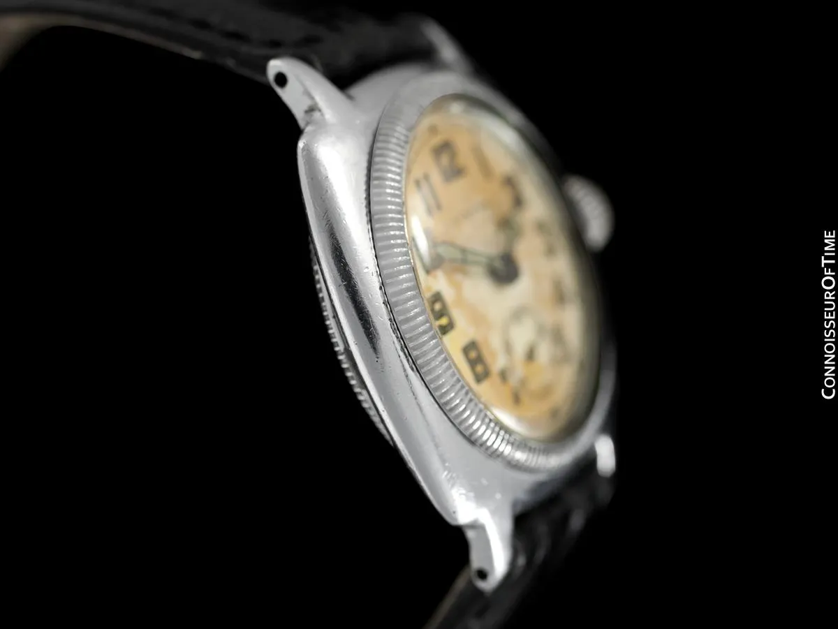 1927 Rolex Rare Very Early Oyster Vintage Mens Stainless Steel Watch - One of the Earliest Oysters Made