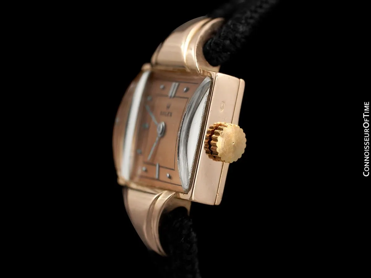 1940's Rolex Precision Vintage Pre-Cellini Ladies Watch, Ref. 3712 - 14K Rose Gold