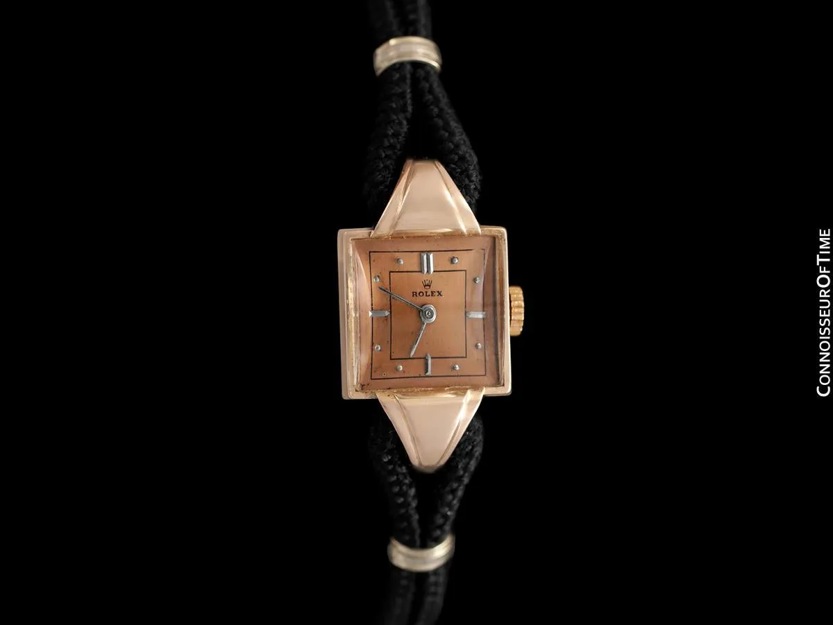 1940's Rolex Precision Vintage Pre-Cellini Ladies Watch, Ref. 3712 - 14K Rose Gold