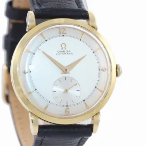 1950's Vintage Omega 18k Yellow Gold Automatic Bumper Cal. 342 34mm Watch