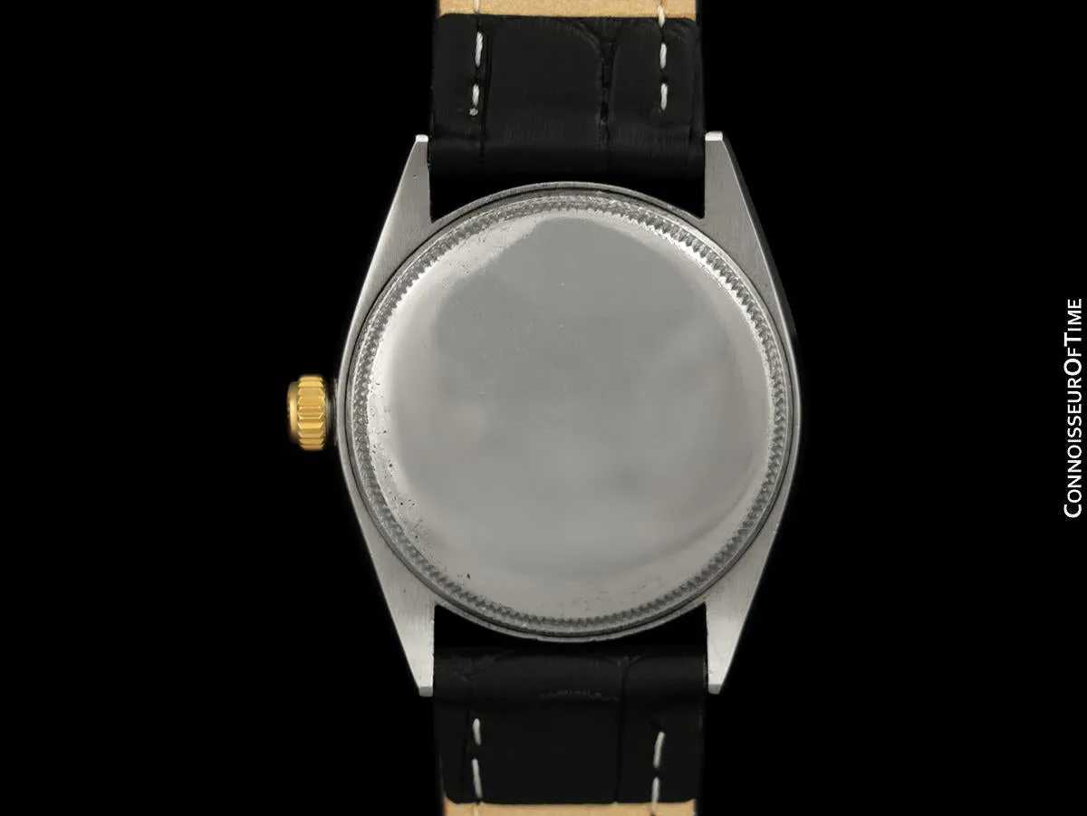 1953 Rolex Oysterdate Vintage Mens Handwound Watch with Red Date - Stainless Steel & 18K Gold