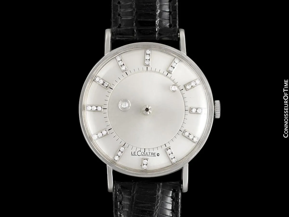 1956 Jaeger-LeCoultre / Vacheron & Constantin Vintage Galaxy Mystery Dial - 14K White Gold & Diamonds