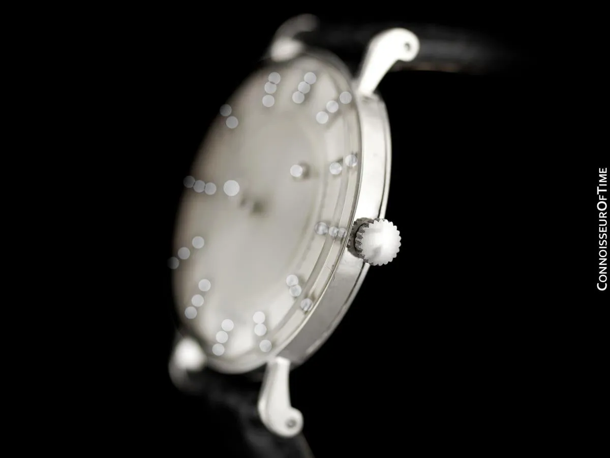 1956 Jaeger-LeCoultre / Vacheron & Constantin Vintage Galaxy Mystery Dial - 14K White Gold & Diamonds