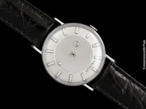 1957 Jaeger-LeCoultre / Vacheron & Constantin Vintage Galaxy Mystery Dial - 14K White Gold & Diamonds