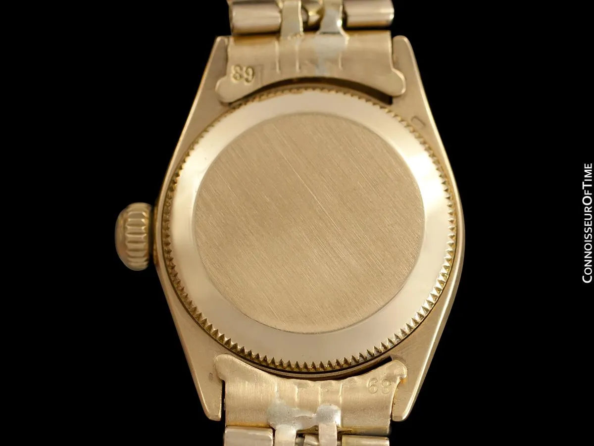 1960 Rolex Vintage Ladies Oyster Perpetual Champagne Dial Watch - 18K Gold