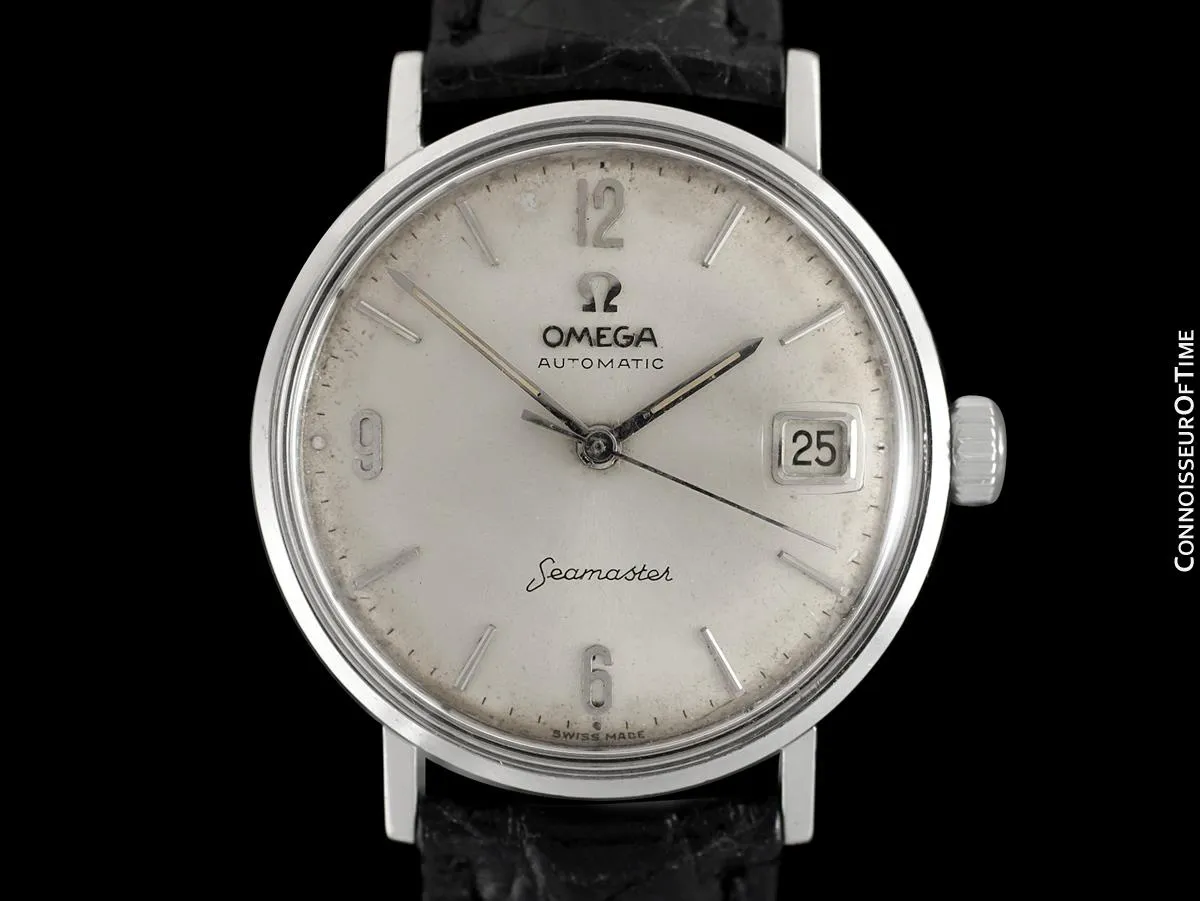 1960's Omega Seamaster Vintage Mens Cal. 560 Stainless Steel Watch, Automatic, Date - Rare Only 3000 Made