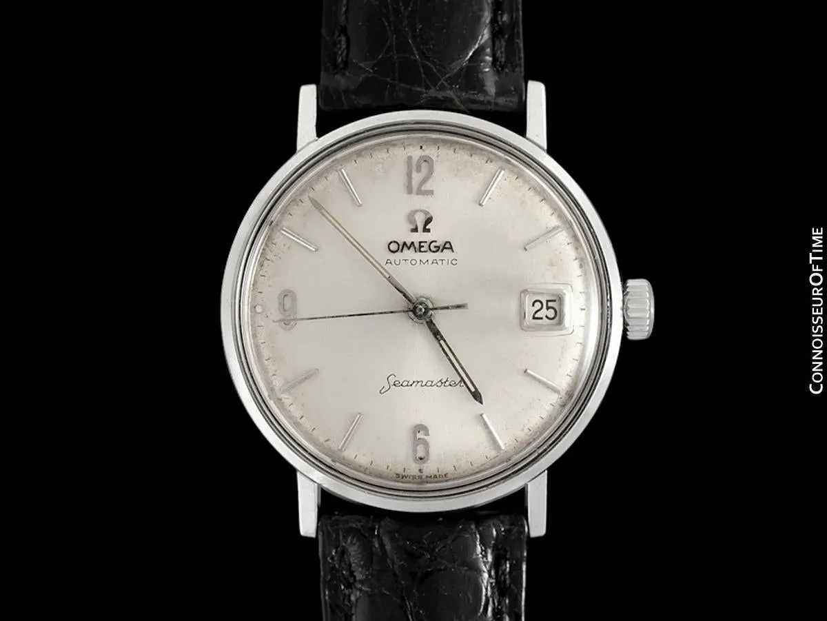 1960's Omega Seamaster Vintage Mens Cal. 560 Stainless Steel Watch, Automatic, Date - Rare Only 3000 Made