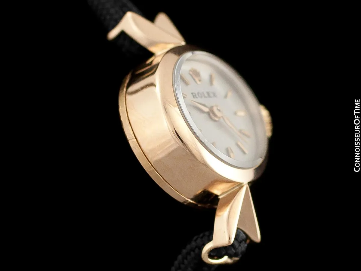 1960's Rolex Precision Vintage Pre-Cellini Ladies Watch, Ref. 9676 - 18K Rose Gold