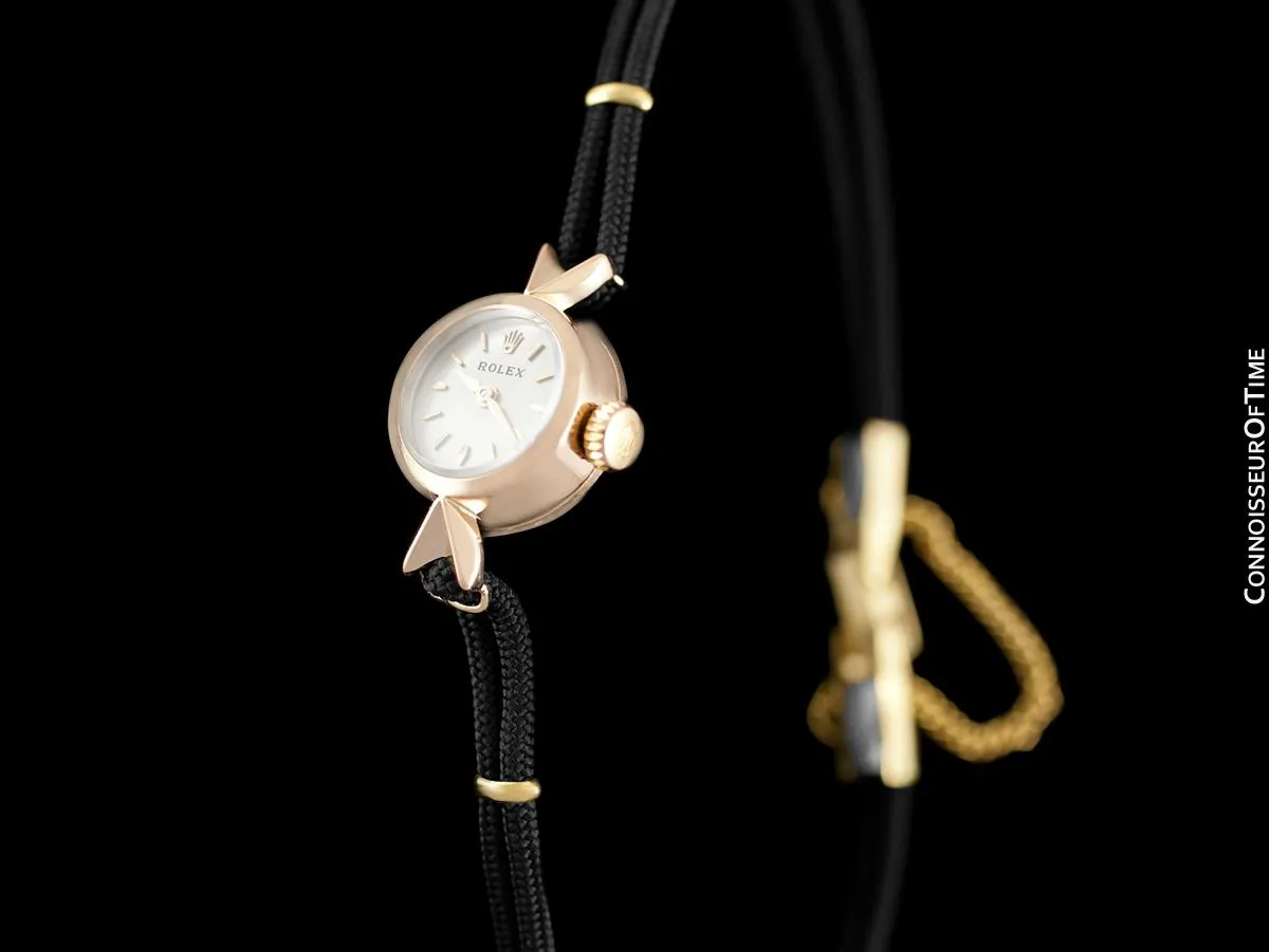 1960's Rolex Precision Vintage Pre-Cellini Ladies Watch, Ref. 9676 - 18K Rose Gold