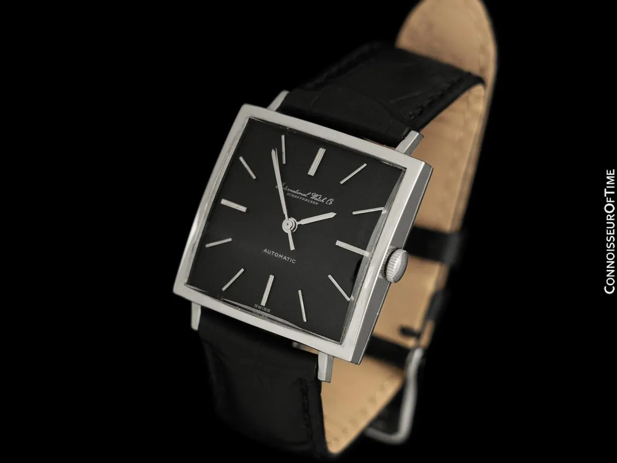 1963 IWC Vintage Mens Square Watch, Cal. 854 Automatic - Stainless Steel