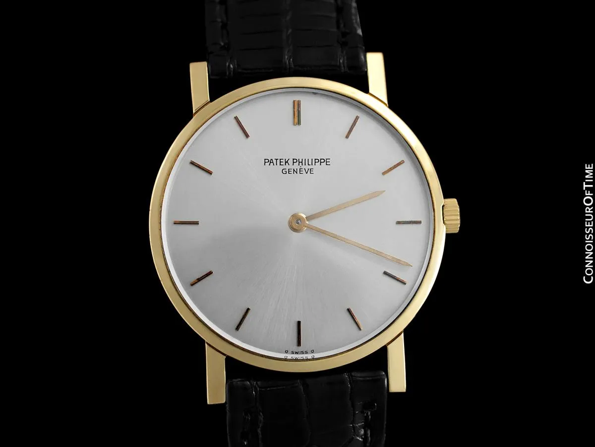 1965 Patek Philippe Vintage Mens Midsize "Ultra Thin" Wristwatch, Ref. 3470 - 18K Gold
