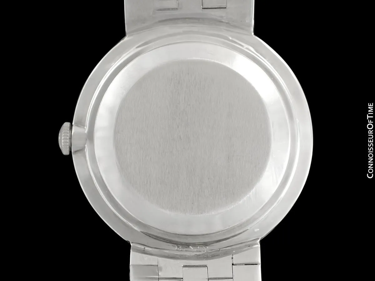 1966 Jaeger-LeCoultre Vintage Mens Mystery Dial Watch - 14K White Gold & Diamonds