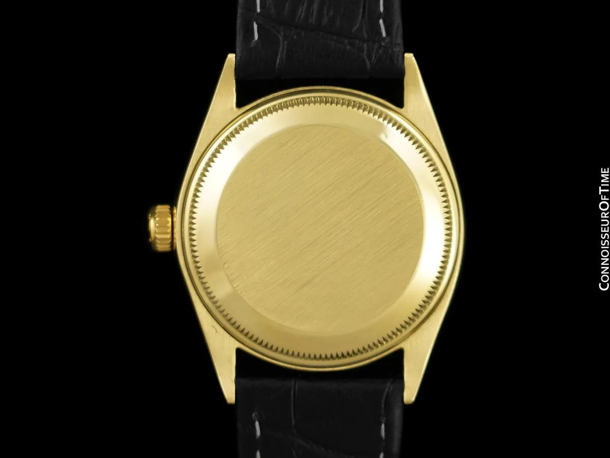 1966 Rolex Oyster Perpetual Classic Vintage Mens Watch, Ref. 6567 - 14K Gold
