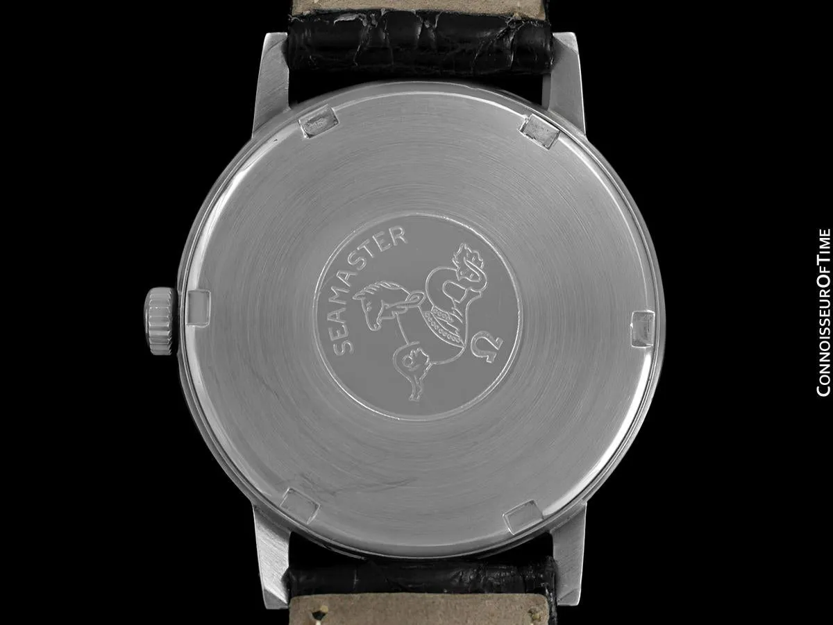 1967 Omega Seamaster 600 Vintage Mens Handwound Watch with Military Style Dial - Stainless Steel