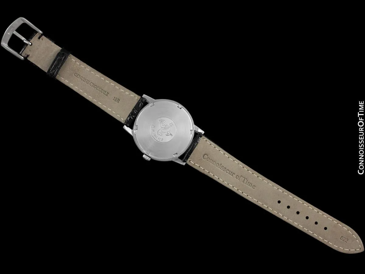 1967 Omega Seamaster 600 Vintage Mens Handwound Watch with Military Style Dial - Stainless Steel