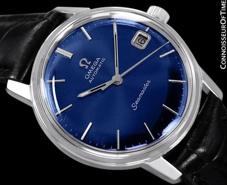 1970 Omega Seamaster Mens Vintage Watch, Automatic, Quick-Setting Date - Stainless Steel