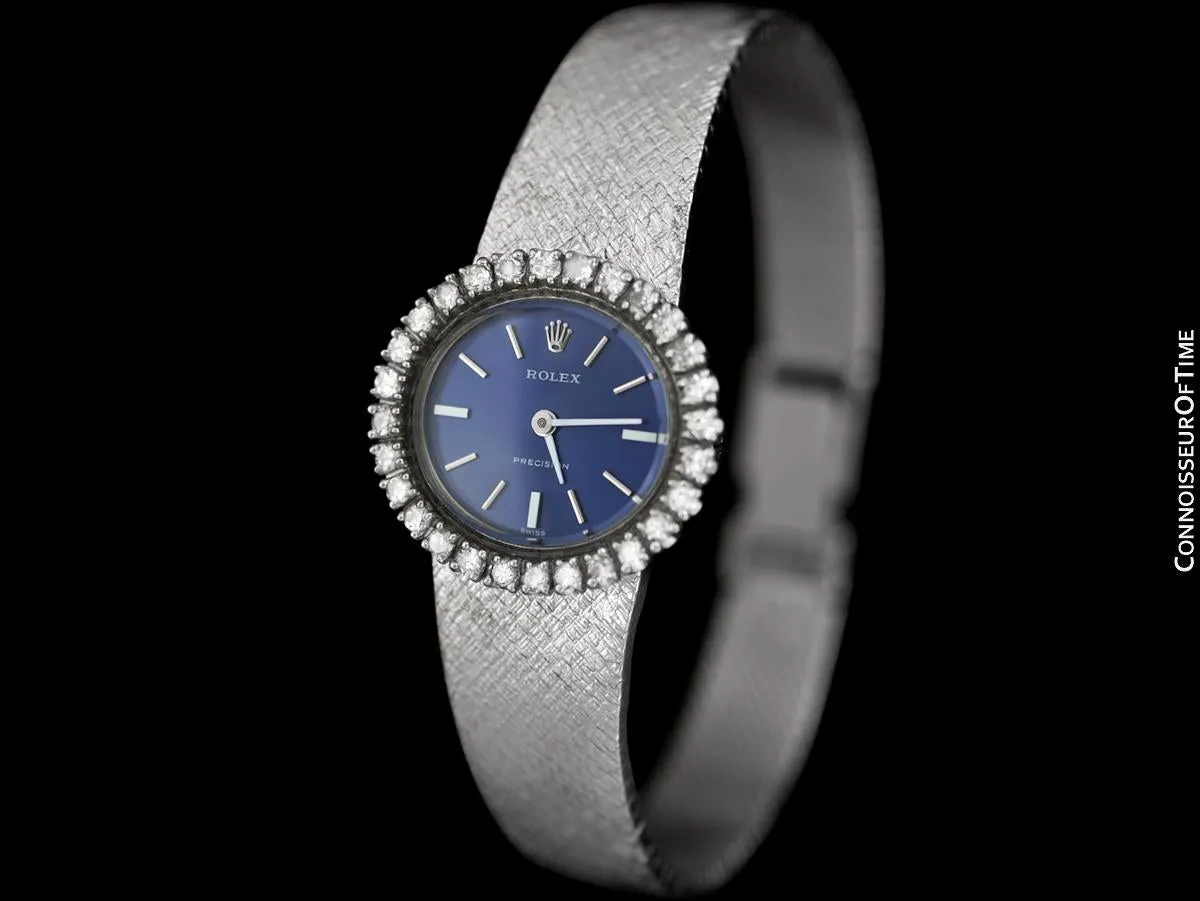 1972 Rolex Ladies Vintage Dress Bracelet Watch - Stainless Steel & Diamonds