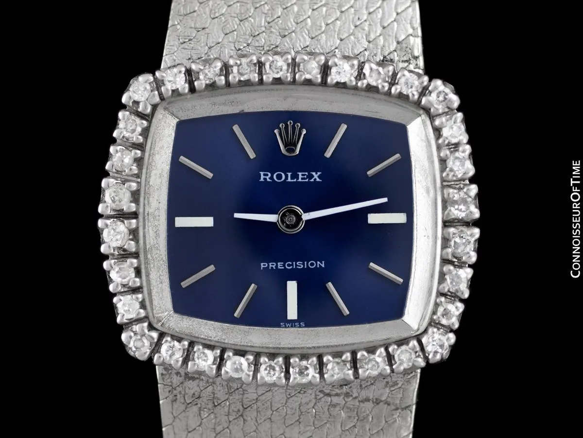 1972 Rolex Ladies Vintage Dress Bracelet Watch - Stainless Steel & Diamonds