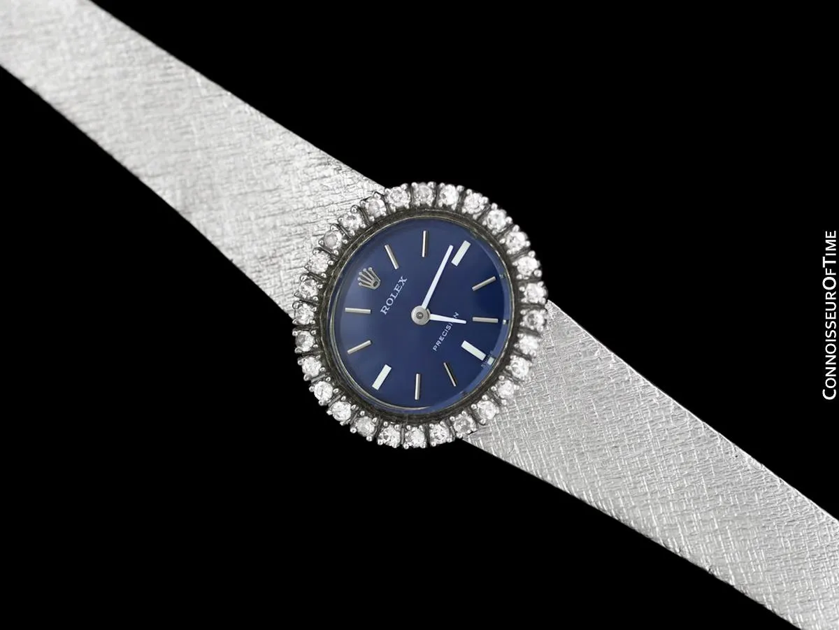 1972 Rolex Ladies Vintage Dress Bracelet Watch - Stainless Steel & Diamonds