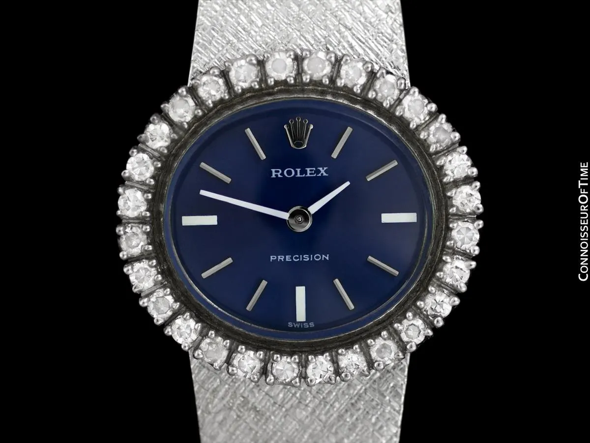 1972 Rolex Ladies Vintage Dress Bracelet Watch - Stainless Steel & Diamonds