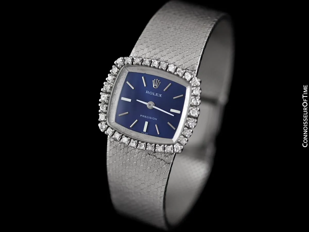 1972 Rolex Ladies Vintage Dress Bracelet Watch - Stainless Steel & Diamonds