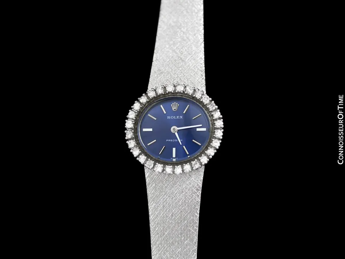 1972 Rolex Ladies Vintage Dress Bracelet Watch - Stainless Steel & Diamonds