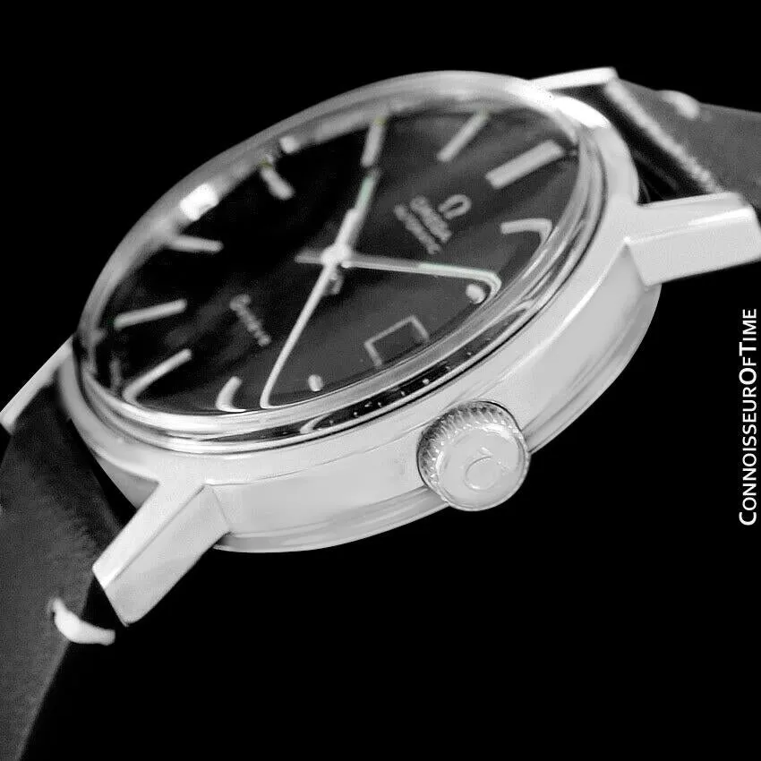 1973 Omega Geneve Vintage Mens Automatic Watch with Quick-Setting Date - Stainless Steel