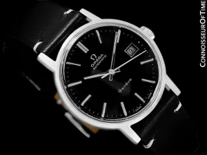 1973 Omega Geneve Vintage Mens Automatic Watch with Quick-Setting Date - Stainless Steel