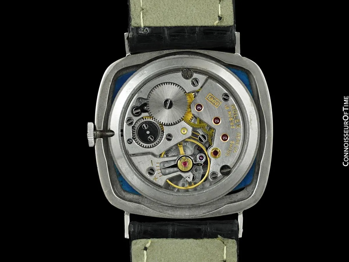 1973 Rolex Cellini Vintage Mens Midsize Handwound TV Watch, Ref. 4084 - 18K White Gold