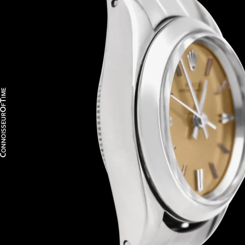 1976 Rolex Vintage Ladies Oyster Perpetual Ref. 6724 Copper Dial Watch - Stainless Steel
