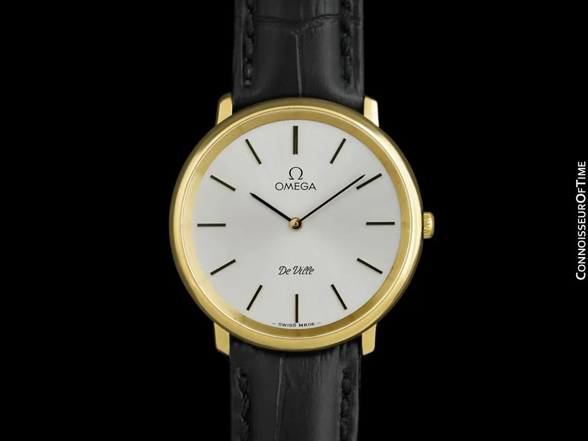 1978 Omega De Ville Vintage Mens Handwound Dress Watch - 18K Gold Plated & Stainless Steel