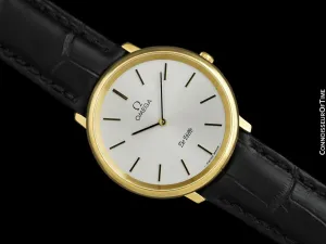 1978 Omega De Ville Vintage Mens Handwound Dress Watch - 18K Gold Plated & Stainless Steel