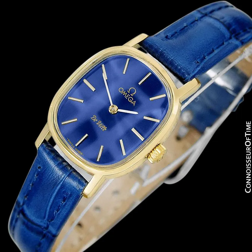 1979 Omega De Ville Vintage Ladies Watch - 18K Gold Plated & Stainless Steel