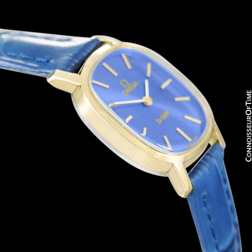 1979 Omega De Ville Vintage Ladies Watch - 18K Gold Plated & Stainless Steel