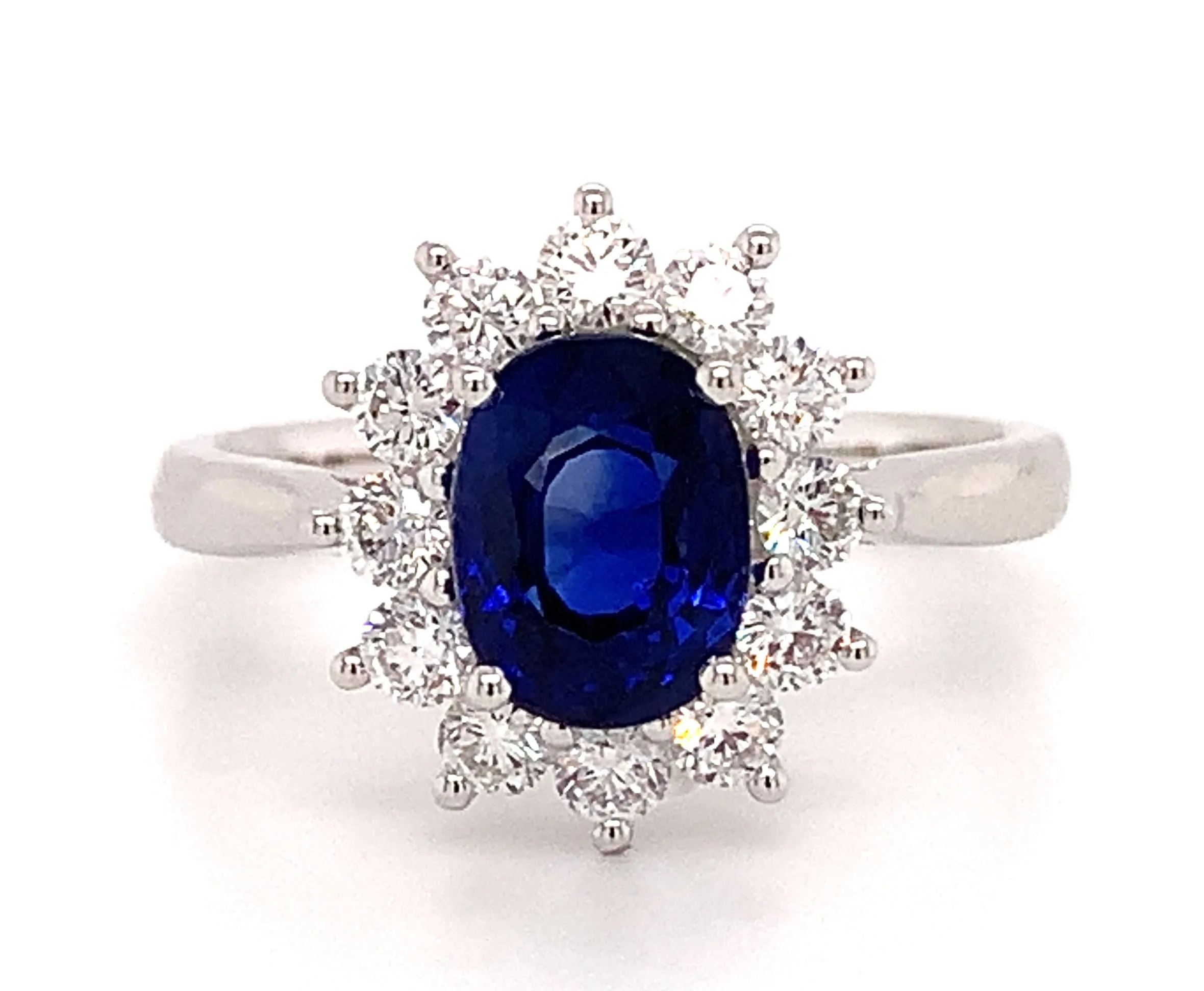 1.99ct tw Royal Blue Sapphire & Diamond Ring