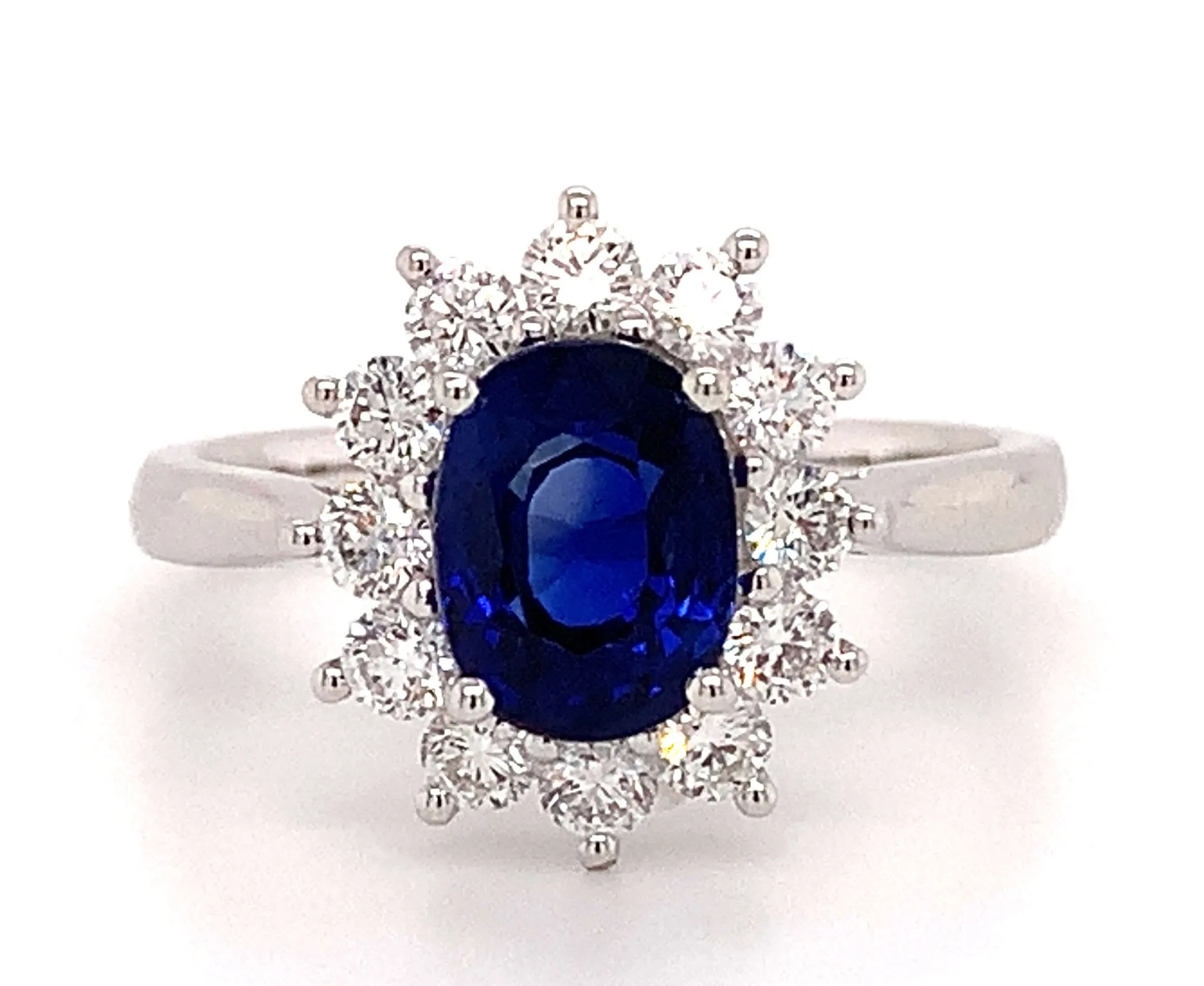 1.99ct tw Royal Blue Sapphire & Diamond Ring
