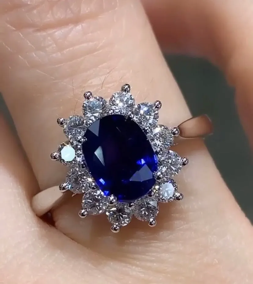 1.99ct tw Royal Blue Sapphire & Diamond Ring