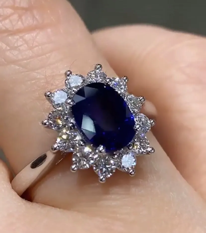 1.99ct tw Royal Blue Sapphire & Diamond Ring