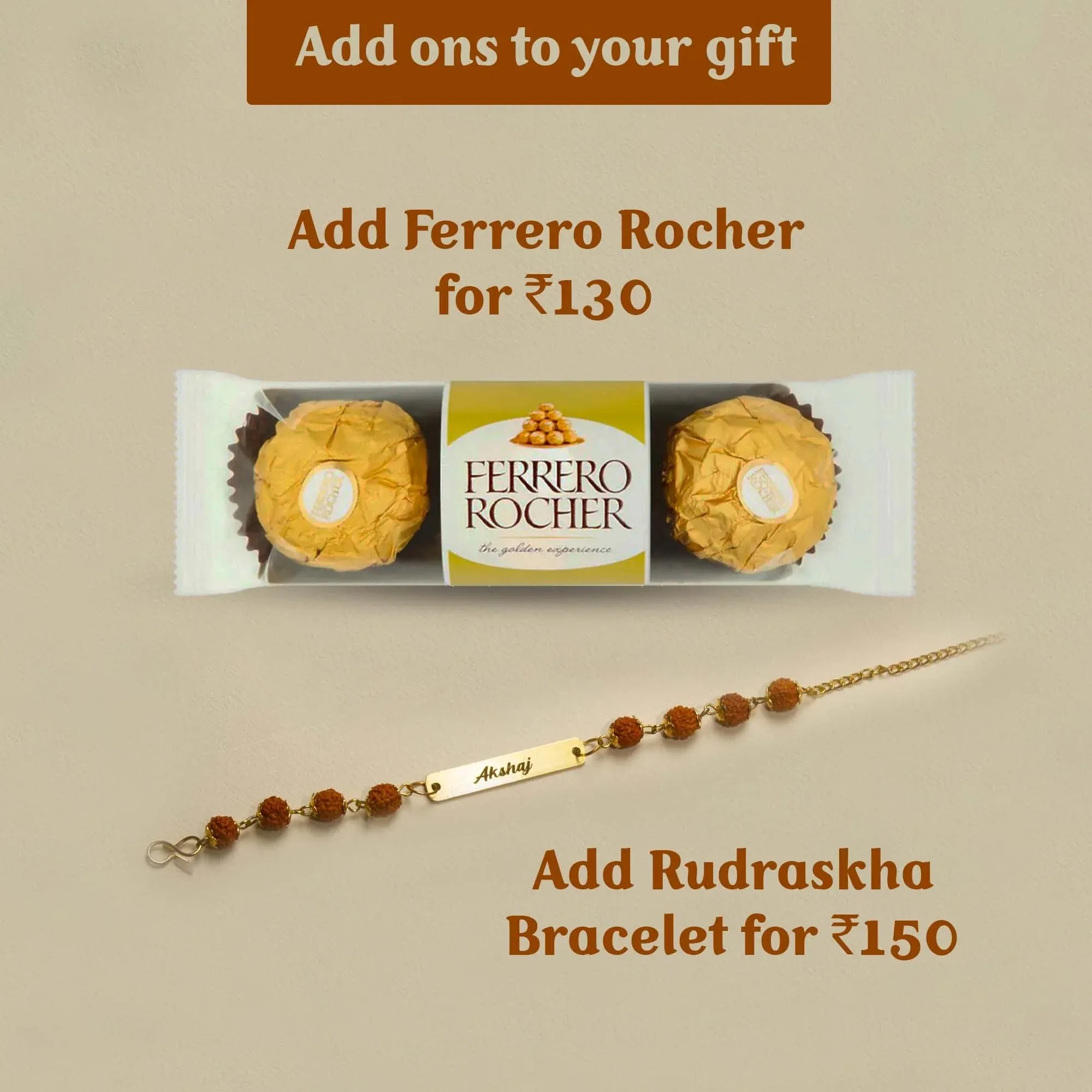 2024 Diwali Combo 4.0 (Diary with Pen   Classy Metal Keychain   Ferrero Rocher   Diya   Dryfruit Jar) Tan